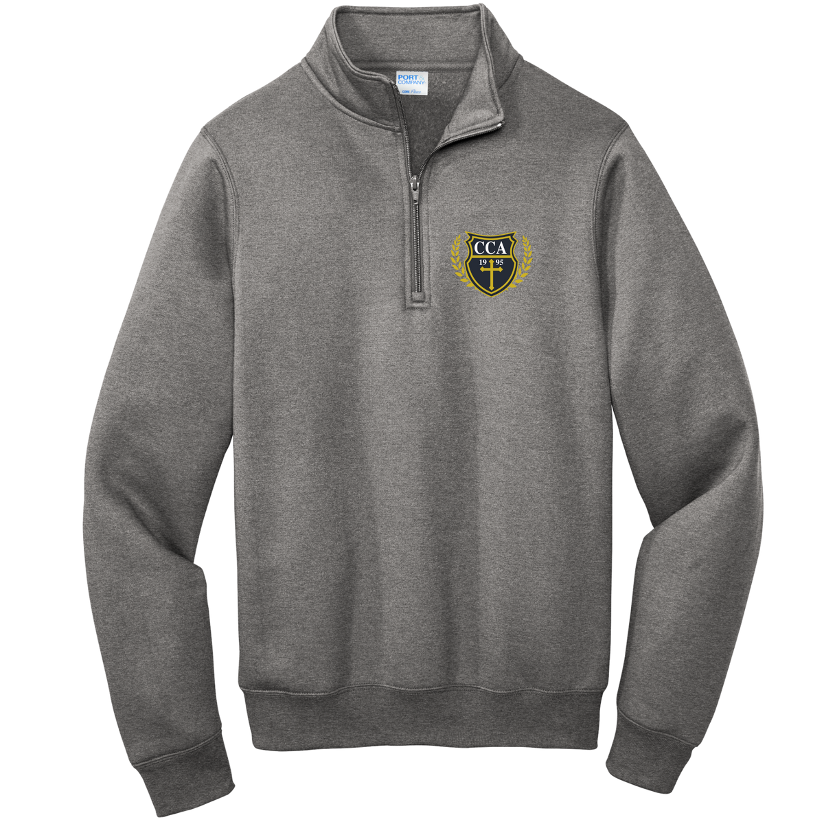 1/4 Zip Sweatshirt with embroidered CCA Crest