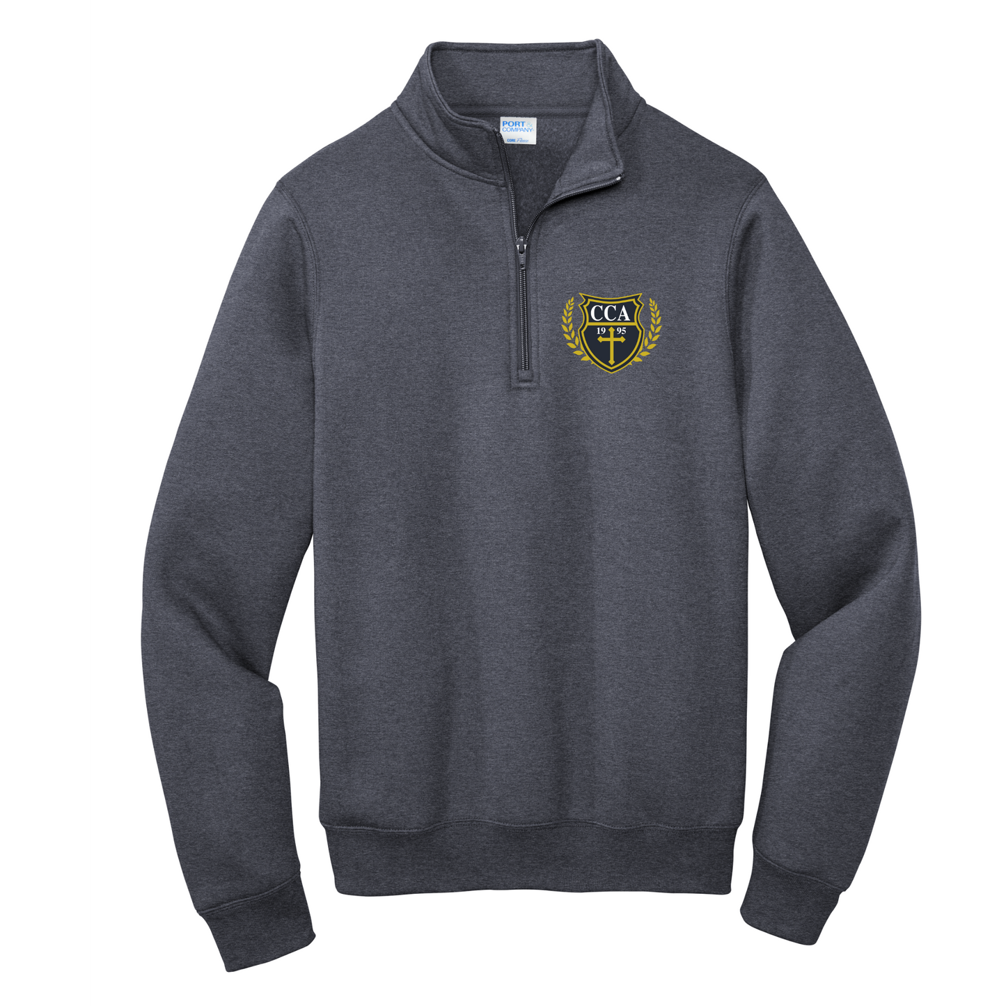 1/4 Zip Sweatshirt with embroidered CCA Crest