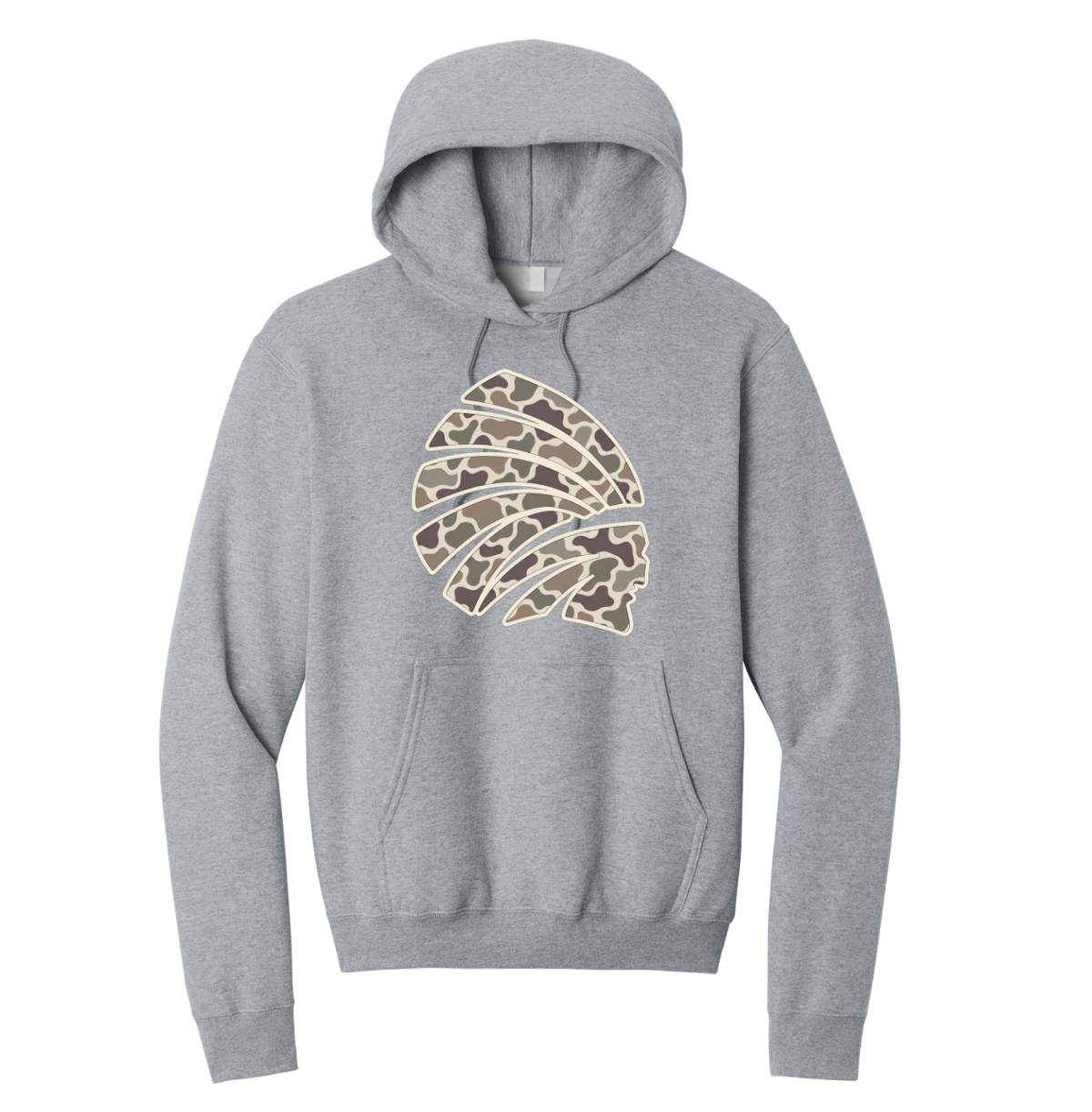 Camo Choctaw Head Hoodie