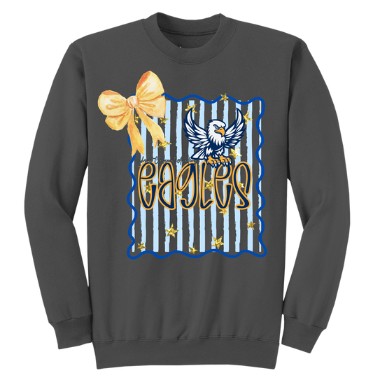 CCA Eagle Stripe with Bow Sweatshirt