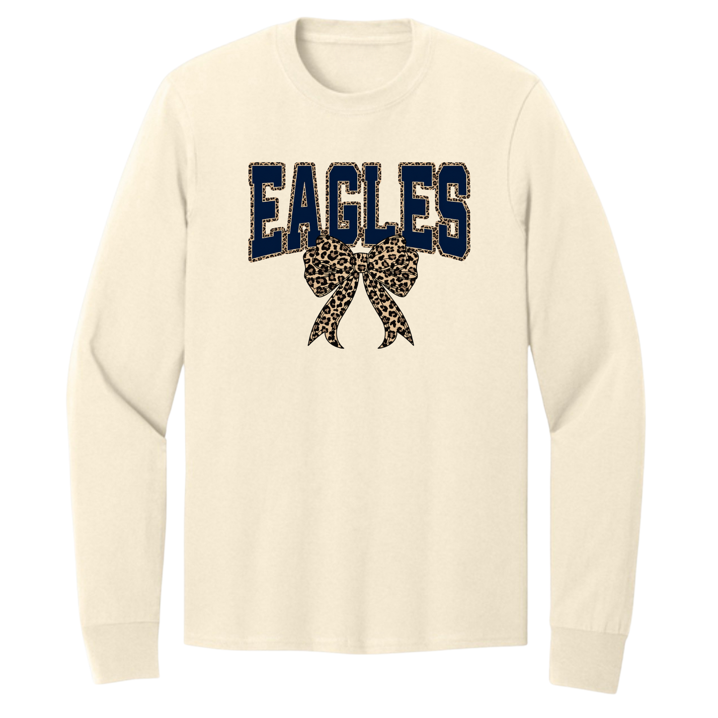 Eagles Leopard Bow Long Sleeve Tee