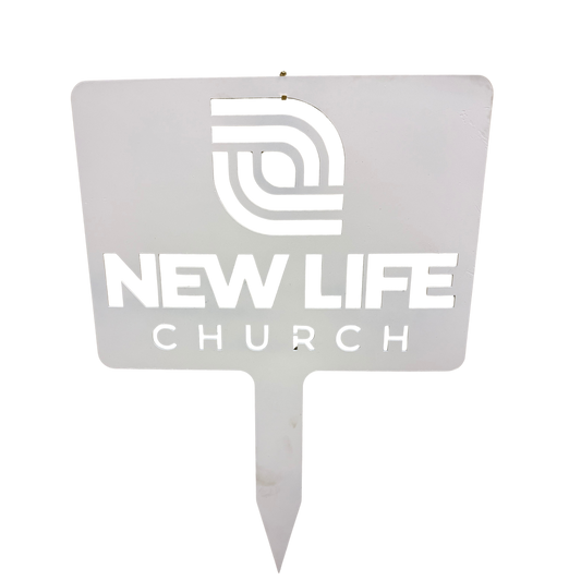 New Life Church Metal Sign