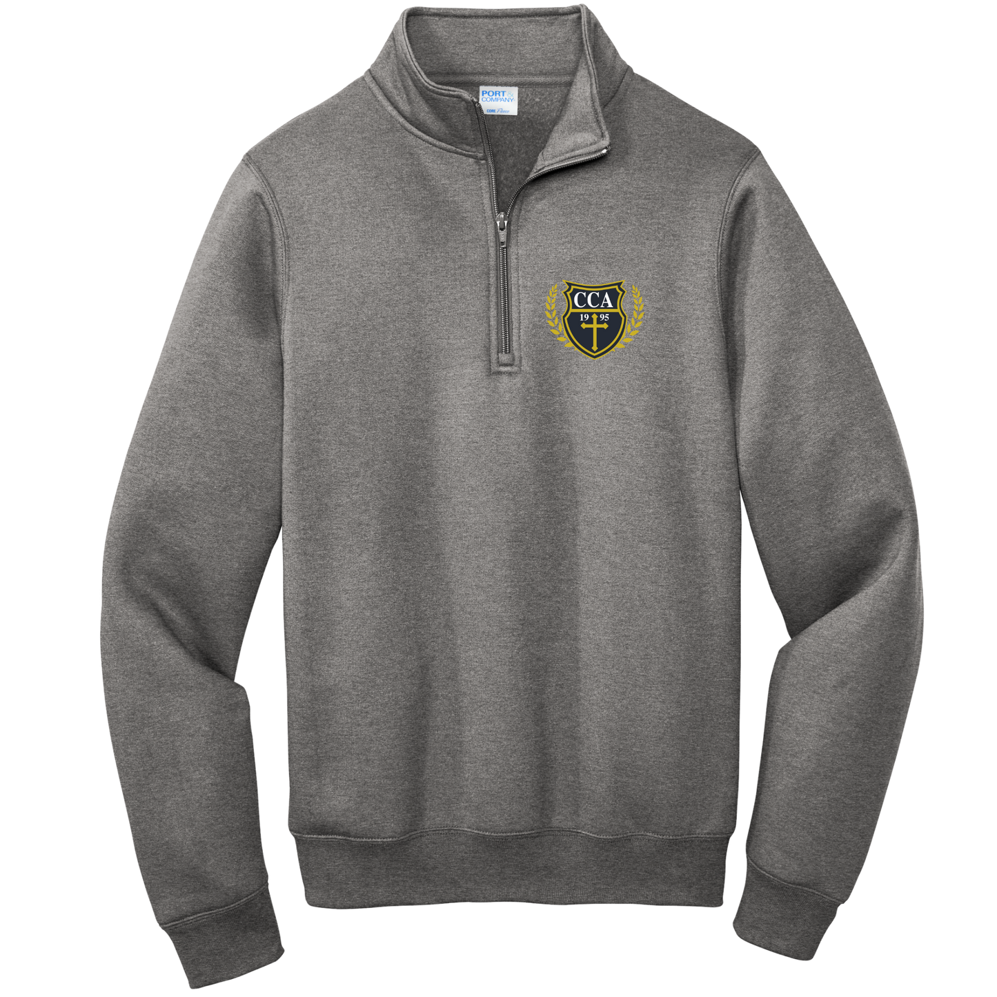 1/4 Zip Sweatshirt with embroidered CCA Crest