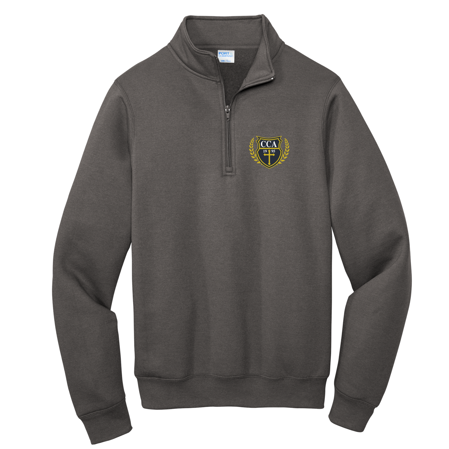 1/4 Zip Sweatshirt with embroidered CCA Crest