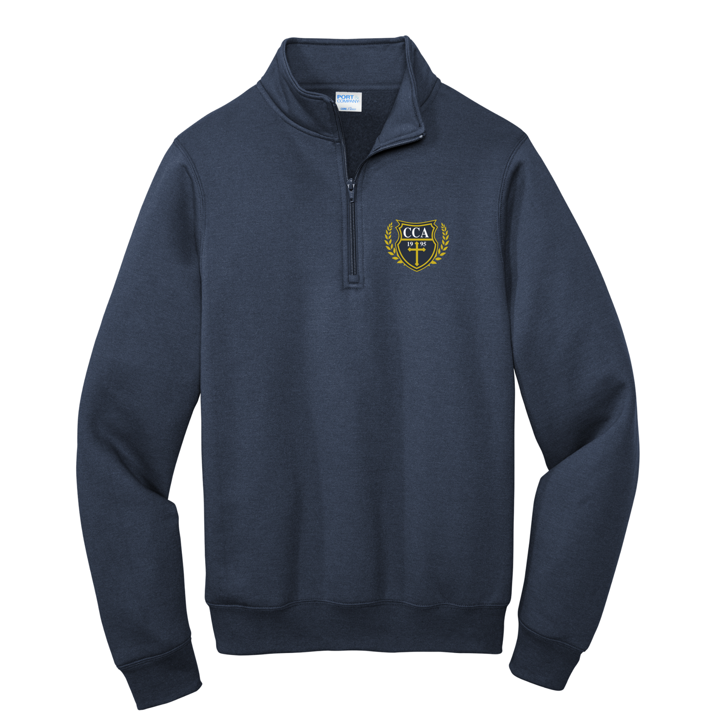 1/4 Zip Sweatshirt with embroidered CCA Crest