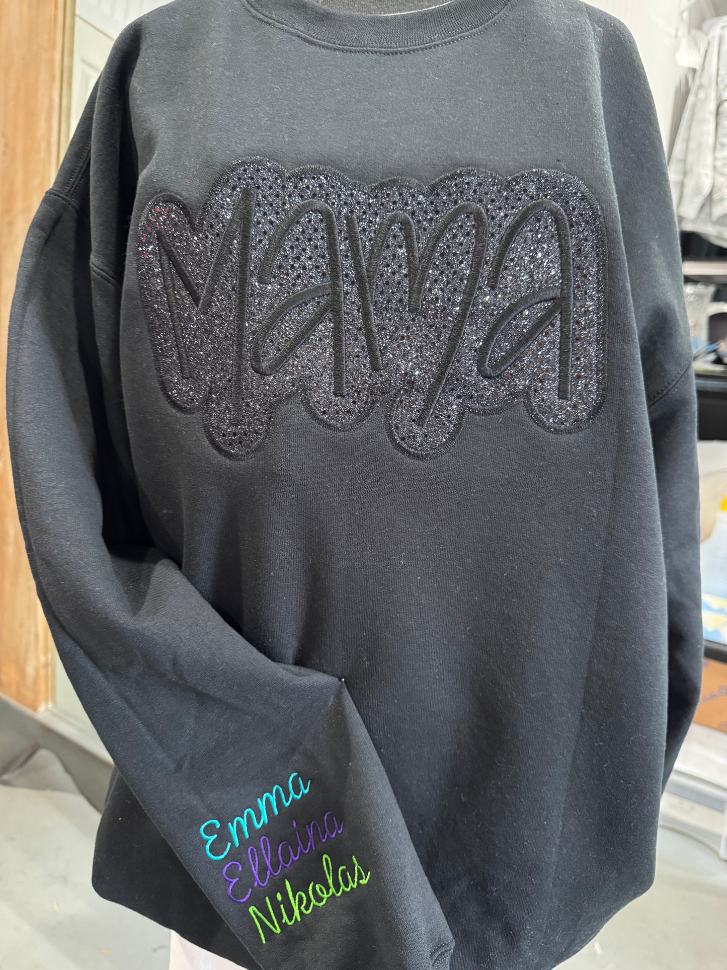 Mama Sequin Appliqué