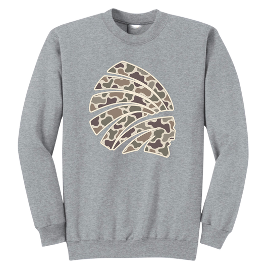 Camo Choctaw Head Crewneck Sweatshirt