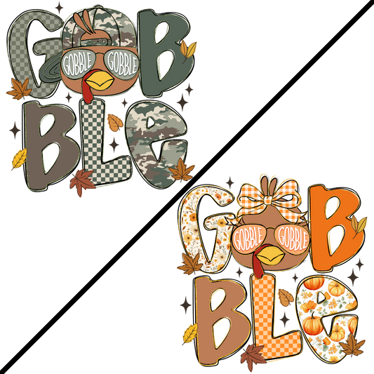 Gobble Turkey Infant thru Child Shirts