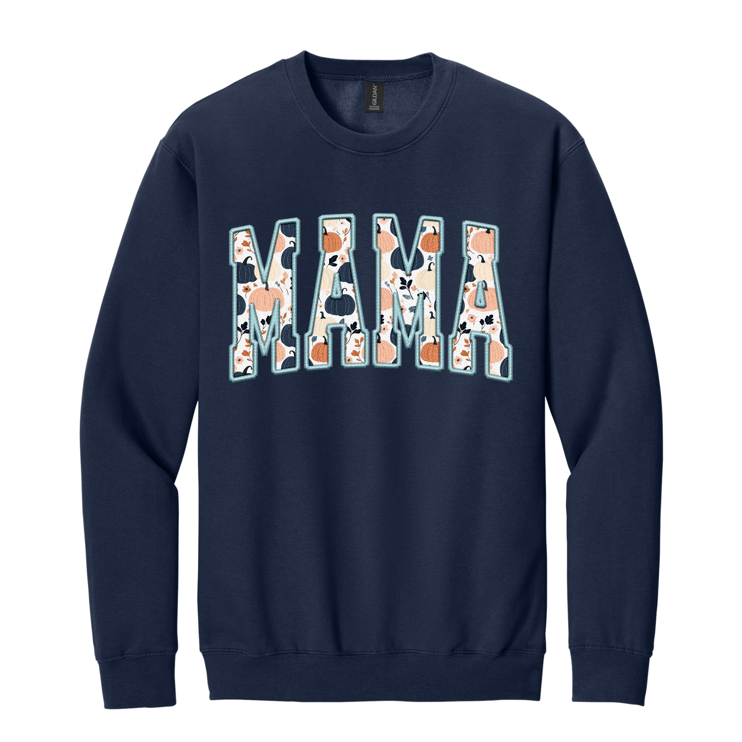 Navy Pumpkin Mama Shirt