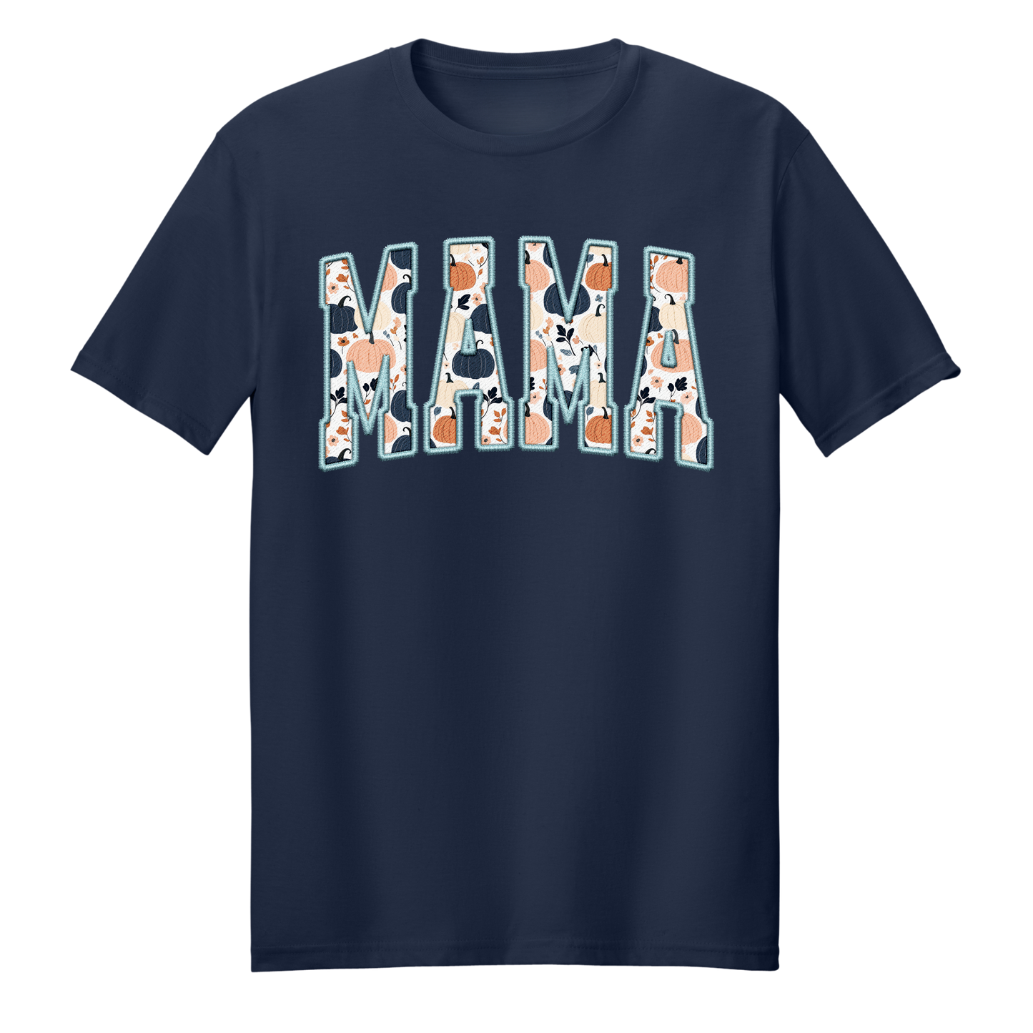Navy Pumpkin Mama Shirt