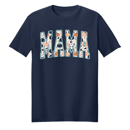 Navy Pumpkin Mama Shirt