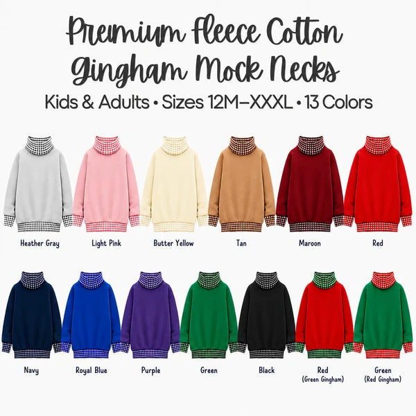 Gingham Mockneck - PREORDER ends 9/11