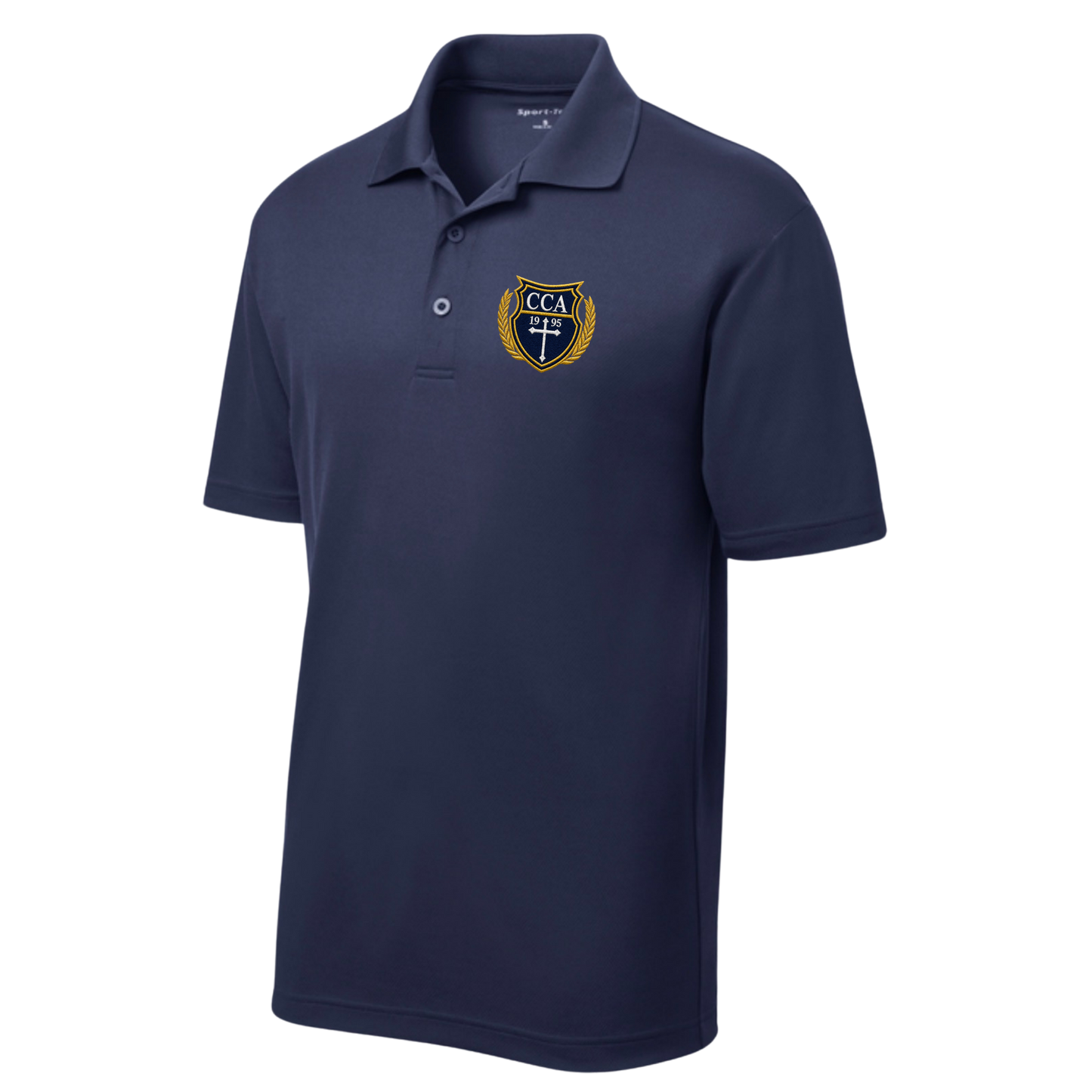 CCA PosiCharge Racermesh Embroidered Polo