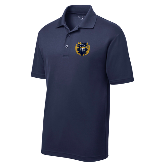 CCA PosiCharge Racermesh Embroidered Polo