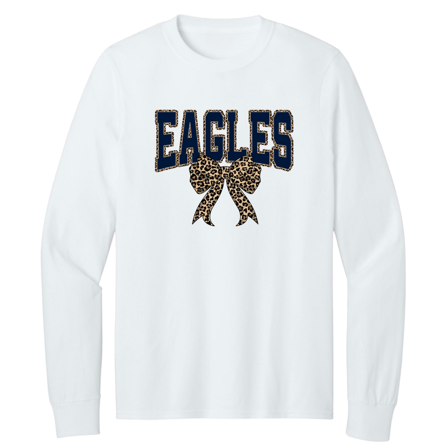 Eagles Leopard Bow Long Sleeve Tee