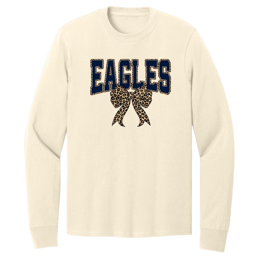 Eagles Leopard Bow Long Sleeve Tee