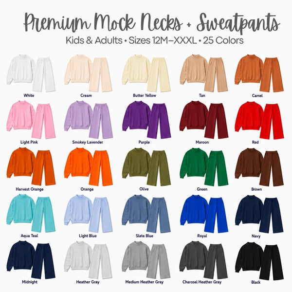 Adult Mockneck and Set - PREORDER end 9/11