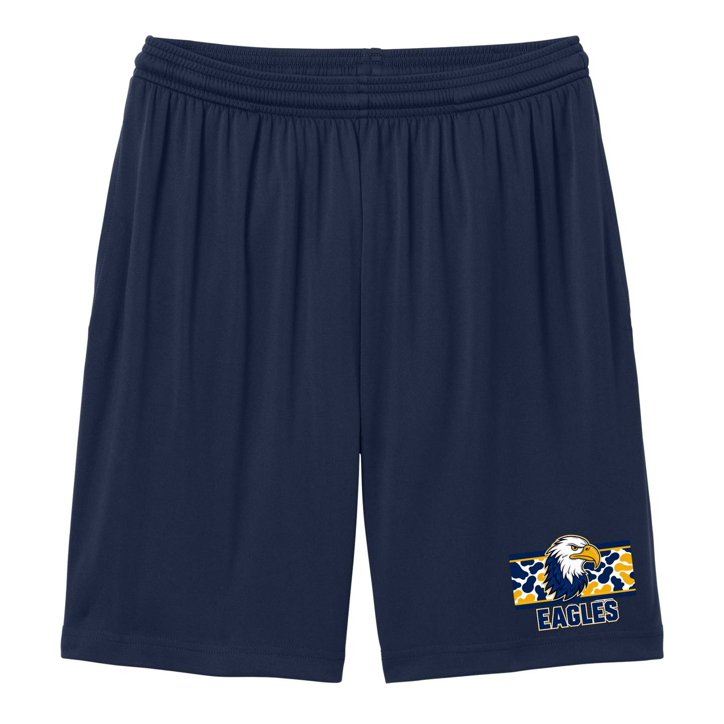 CCA Athletic Pocket Shorts with Camo Eagles print