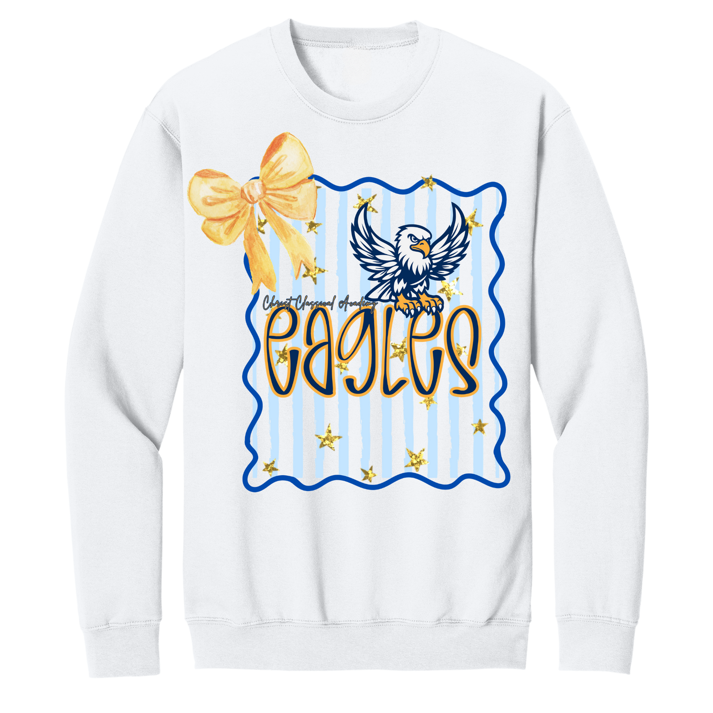 CCA Eagle Stripe with Bow Sweatshirt